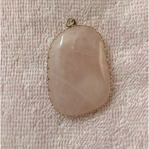 Light pink stone pendant
